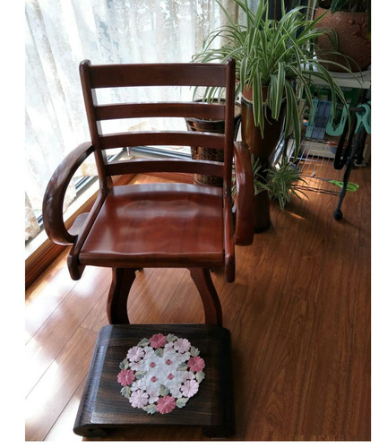 Low wood stool coffee - wood, table