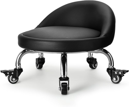 Rolling stool with backrest - stool,