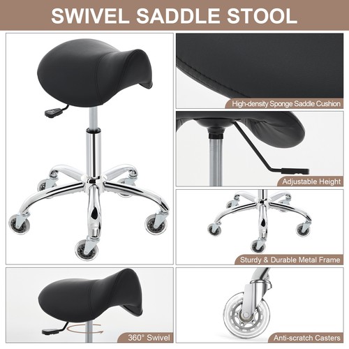Saddle stool with - saddle,