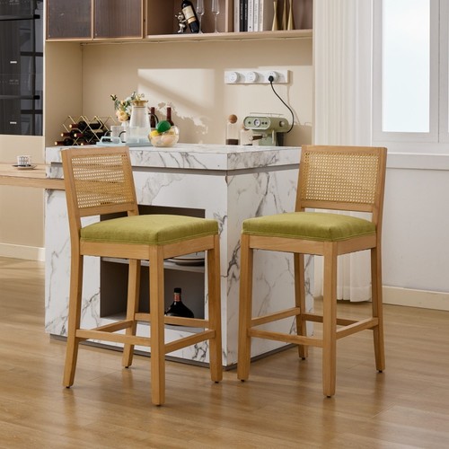 2pcs rustic rattan - 2pcs, rattan-back